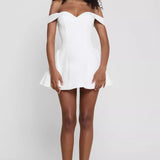 Raquel Babydoll Corset Mini Dress - White
