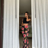 Chiffon Floral Maxi Skirt