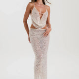 Crystal Quartz Draped Skirt