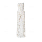 White lace camisole maxi dress styled with accessories in a desert setting — Scorpio Rizing | Endless UAE