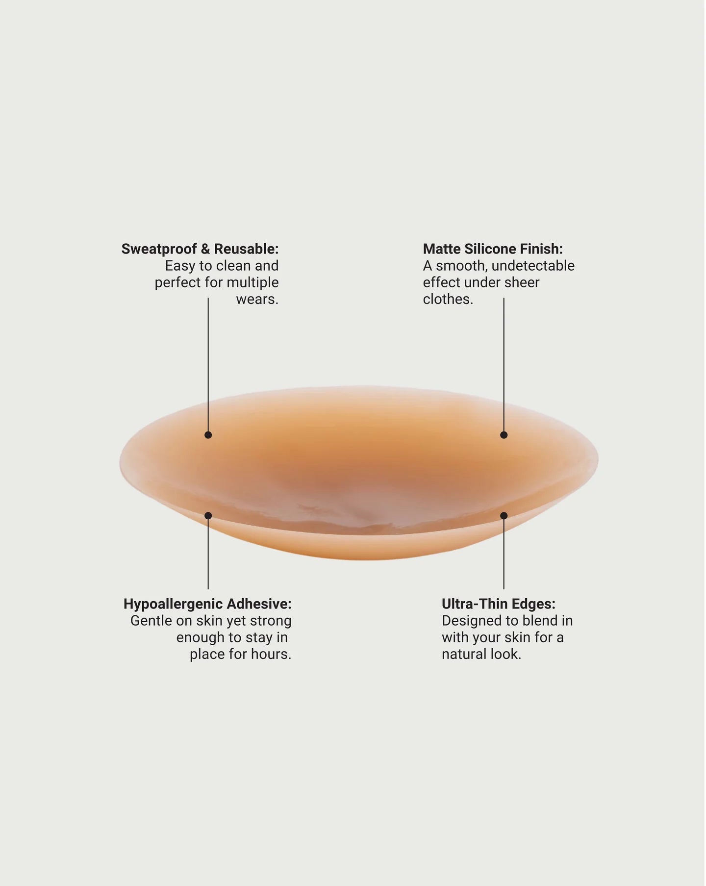 Nude silicone nipple covers for seamless coverage — Underhance | Endless UAE