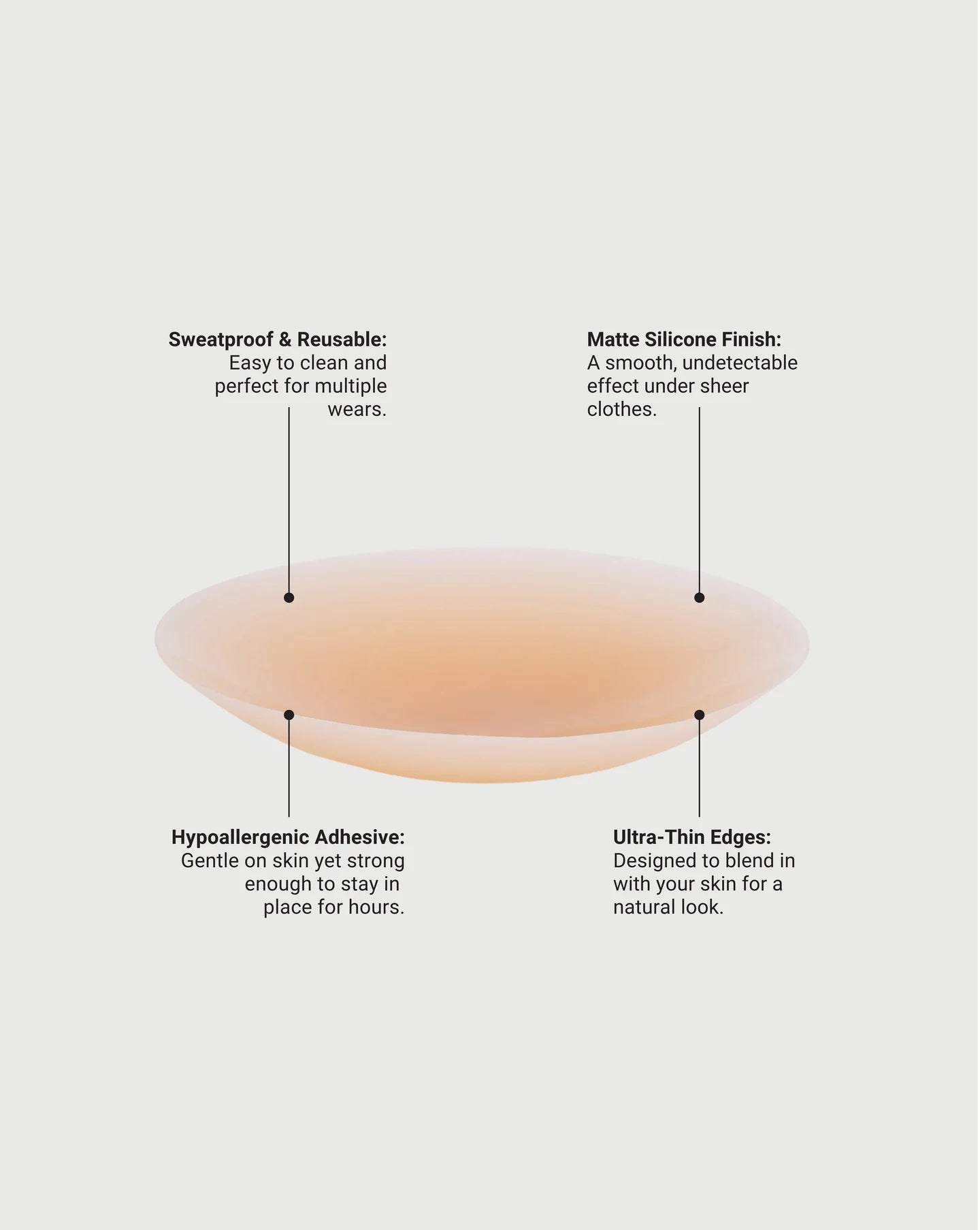 Nude silicone nipple covers for seamless coverage — Underhance | Endless UAE