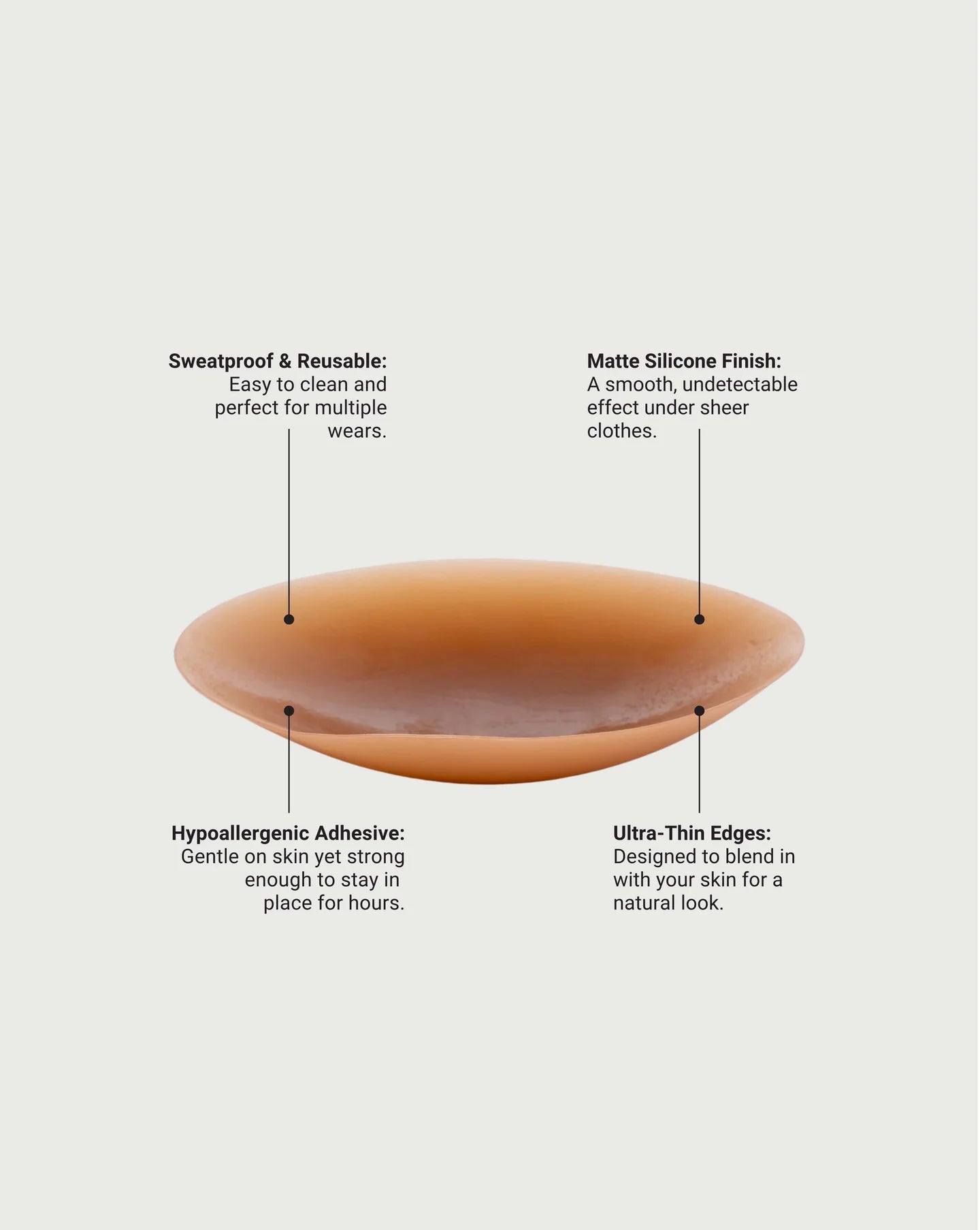 Nude silicone nipple covers for seamless coverage — Underhance | Endless UAE