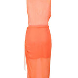 Patrizia Pepe Fluo Orange Dress