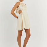 Camilla High Neck Dress in Butter