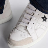 White Calfskin and Suede Calfskin