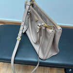 Prada Galleria Medium Saffiano Leather Bag in grey with dual handles and shoulder strap — Prada | Endless UAE