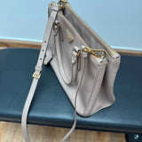 Prada Galleria Medium Saffiano Leather Bag in grey with dual handles and shoulder strap — Prada | Endless UAE