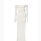 Long Sleeve Cut Out Mesh Dress