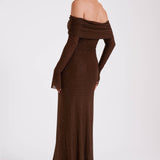 Marcel Off Shoulder Diamante Maxi Dress