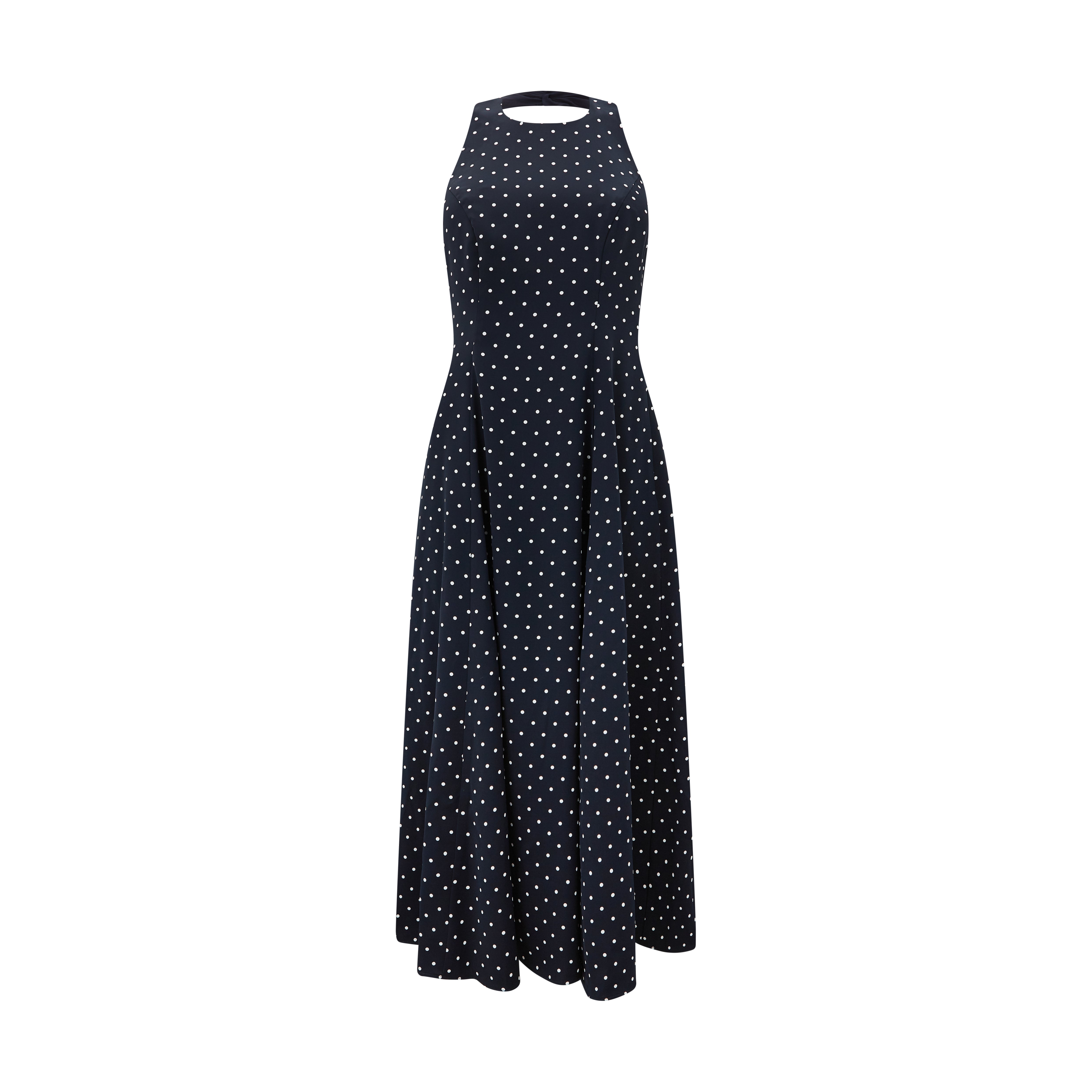 Black polka dot low back midi dress — Odd Muse | Endless UAE