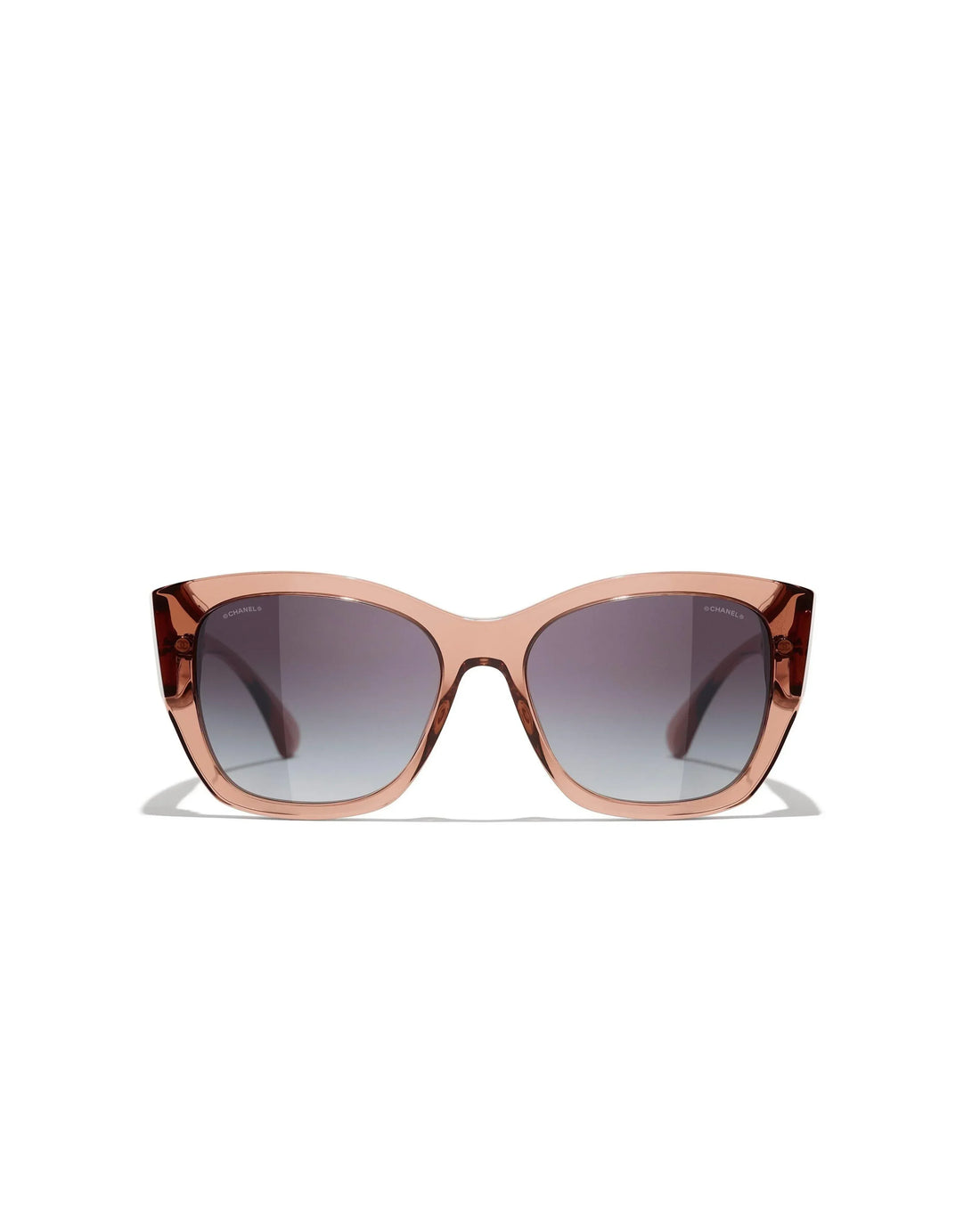 Pink transparent butterfly sunglasses with gradient lenses — Chanel | Endless UAE