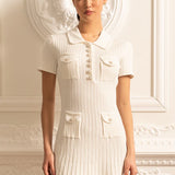 Short Sleeve Hourglass Diamond Dress