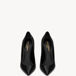 Black patent leather pointed-toe pumps with high heels — Yves Saint Laurent | Endless UAE