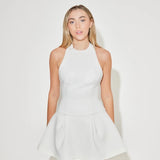 Dropped Hem Mini Dress