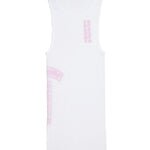 White ribbed tank top with pink logo print — Chrome Hearts | Endless UAE