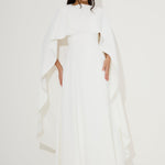White cape midi dress with cutout details — Odd Muse | Endless UAE