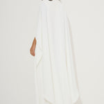 White cape midi dress with cutout details — Odd Muse | Endless UAE