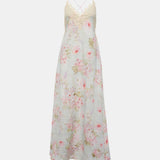 Halliday lace-trimmed floral maxi dress in cream with pink flowers — Zimmermann | Endless UAE