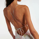 Halliday lace-trimmed floral maxi dress in cream with pink flowers — Zimmermann | Endless UAE