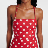 Lori Polka-dot Linen Maxi Dress