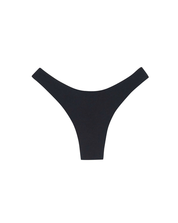 Black high-cut bikini bottom with minimal coverage and sleek design — Monday Swimwear | Endless UAE