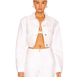 White 4G Jacquard Denim Cropped Jacket — Givenchy | Endless UAE
