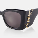 Bold black oversized square sunglasses with dark lenses — YSL | Endless UAE