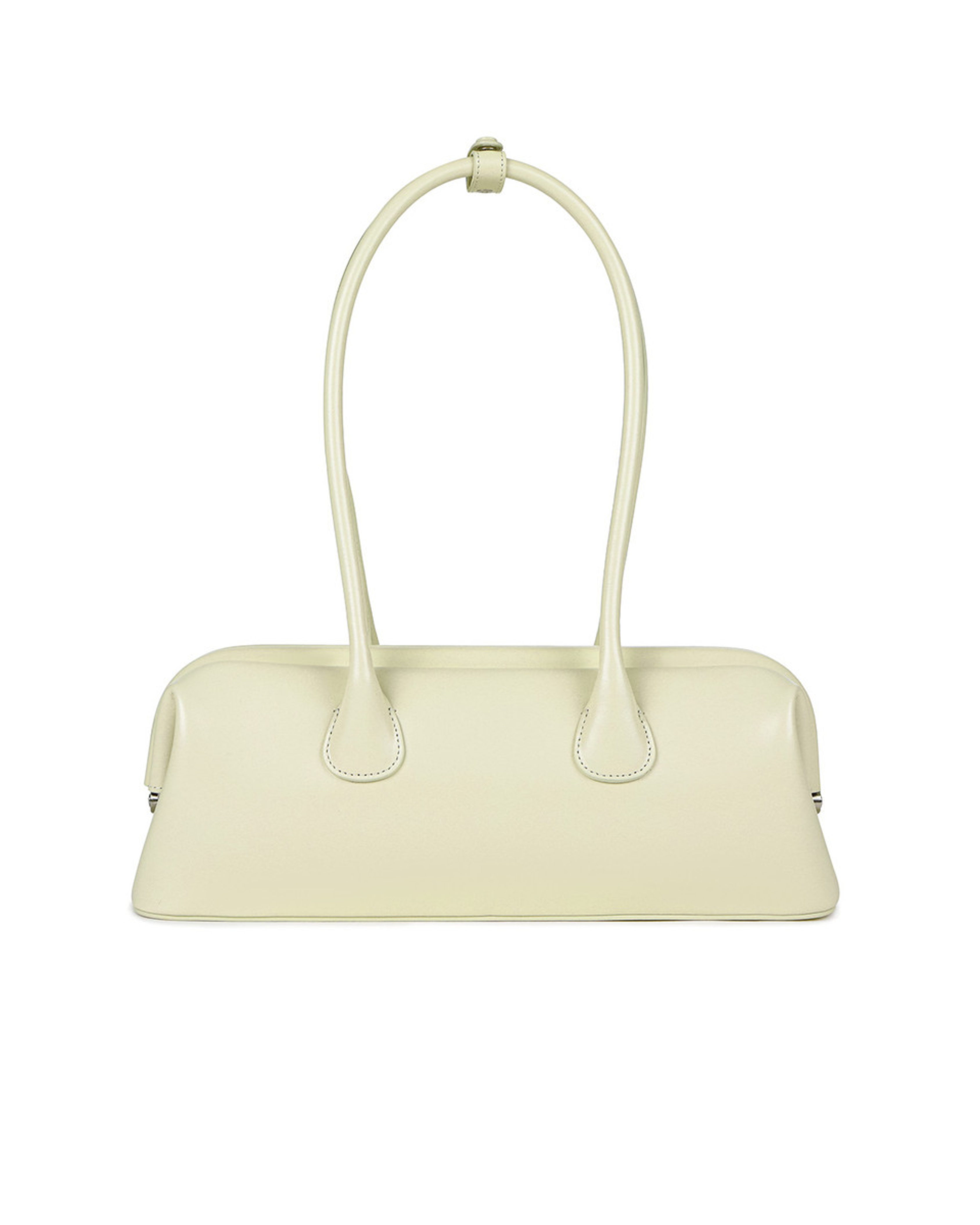 Cream wide boat bag with structured silhouette and silver hardware detail — Osoi | Endless UAE