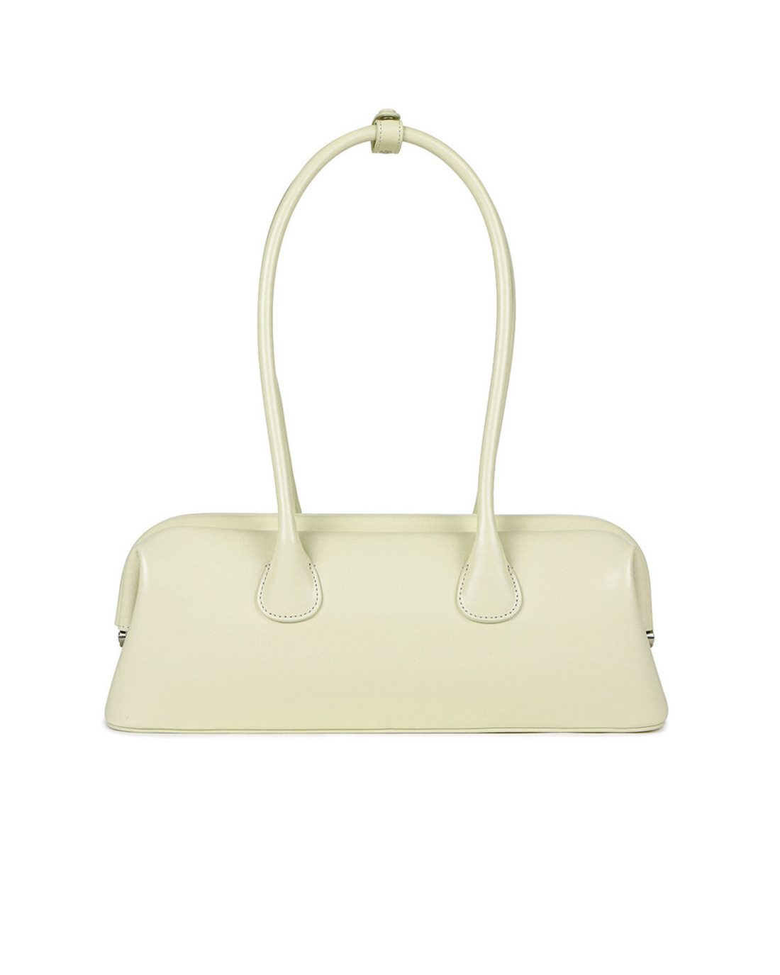 Cream wide boat bag with structured silhouette and silver hardware detail — Osoi | Endless UAE
