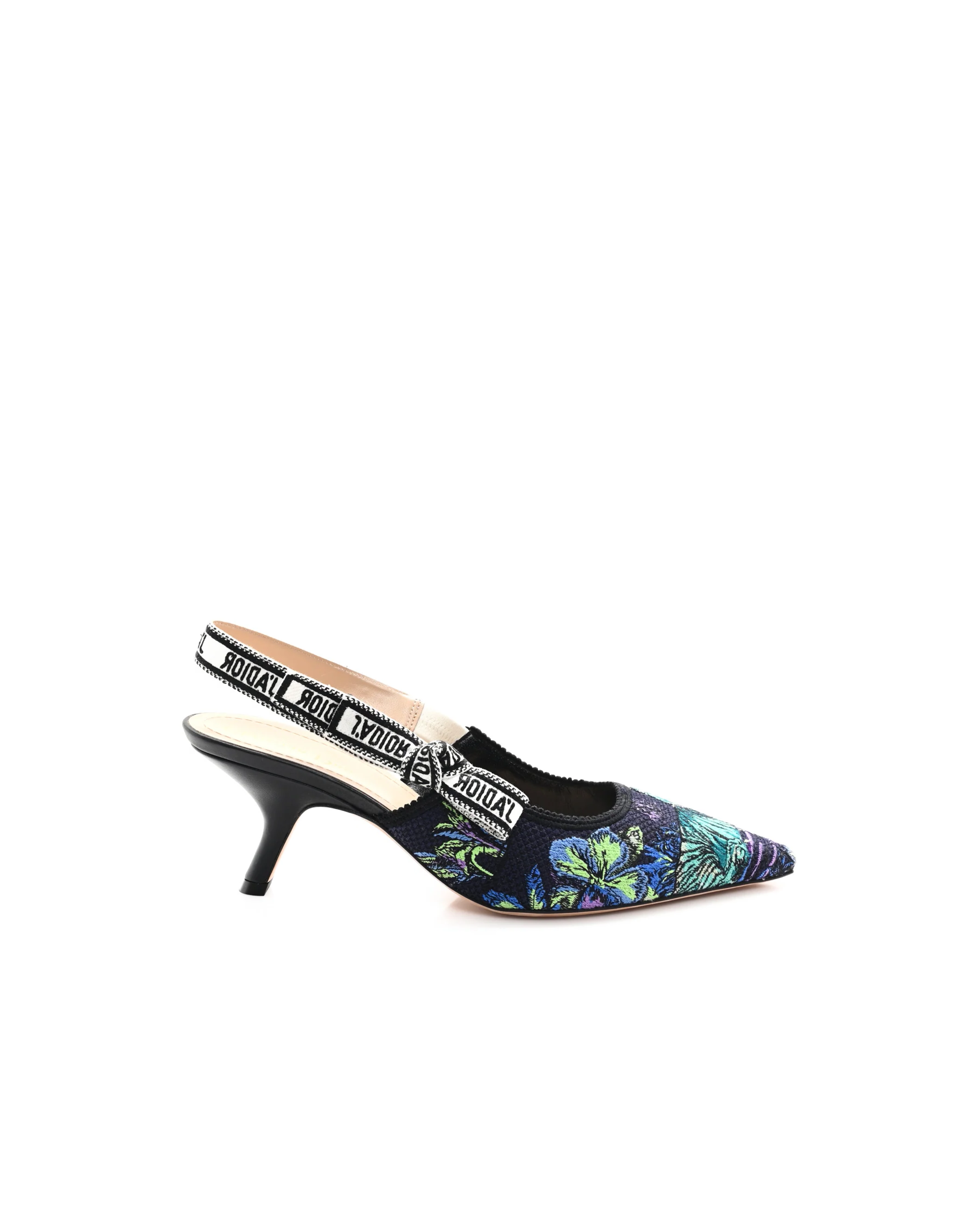 J'Adior Slingback Pumps with embroidered floral toe and branded strap — Dior | Endless UAE
