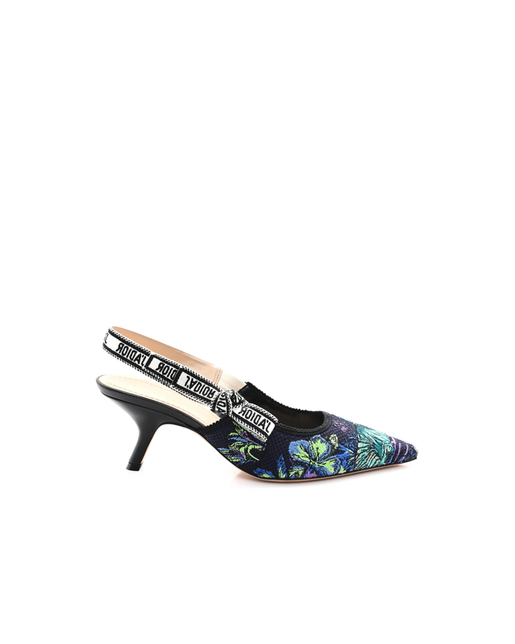 J'Adior Slingback Pumps with embroidered floral toe and branded strap — Dior | Endless UAE