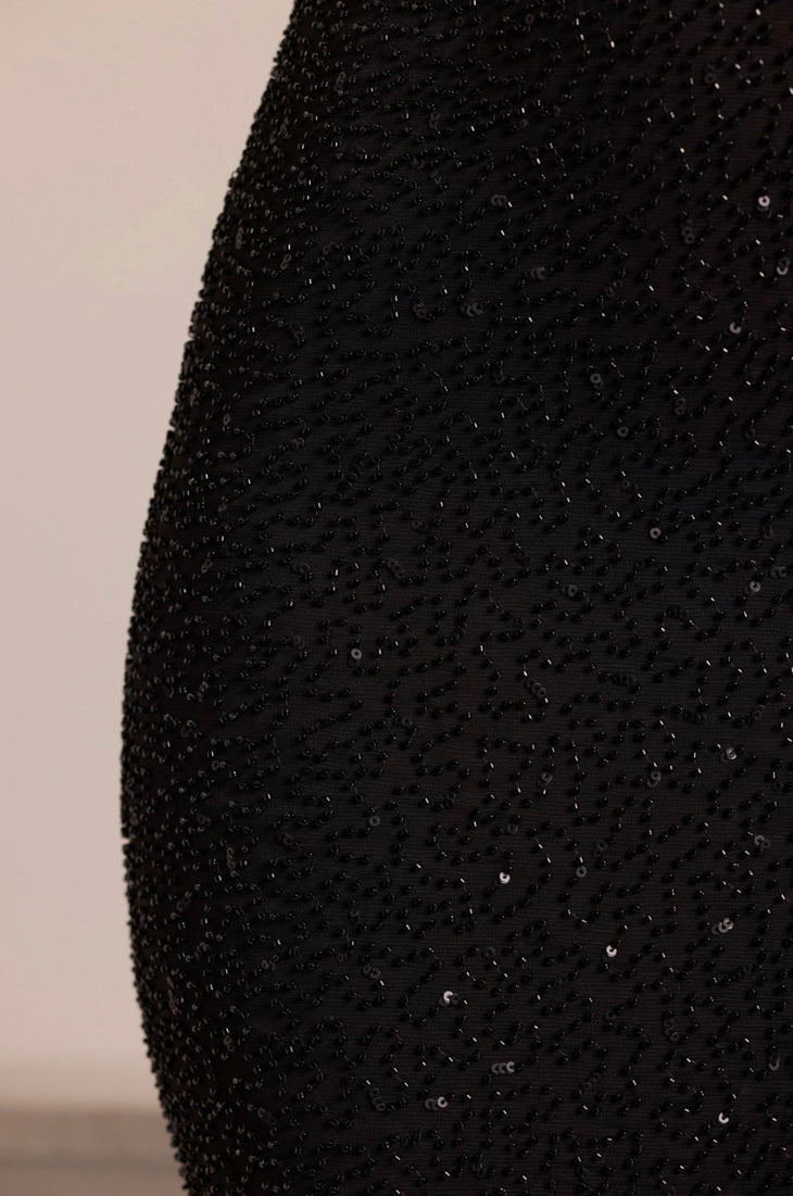 Black embellished cami maxi dress with cowl neckline — Oh Polly | Endless UAE