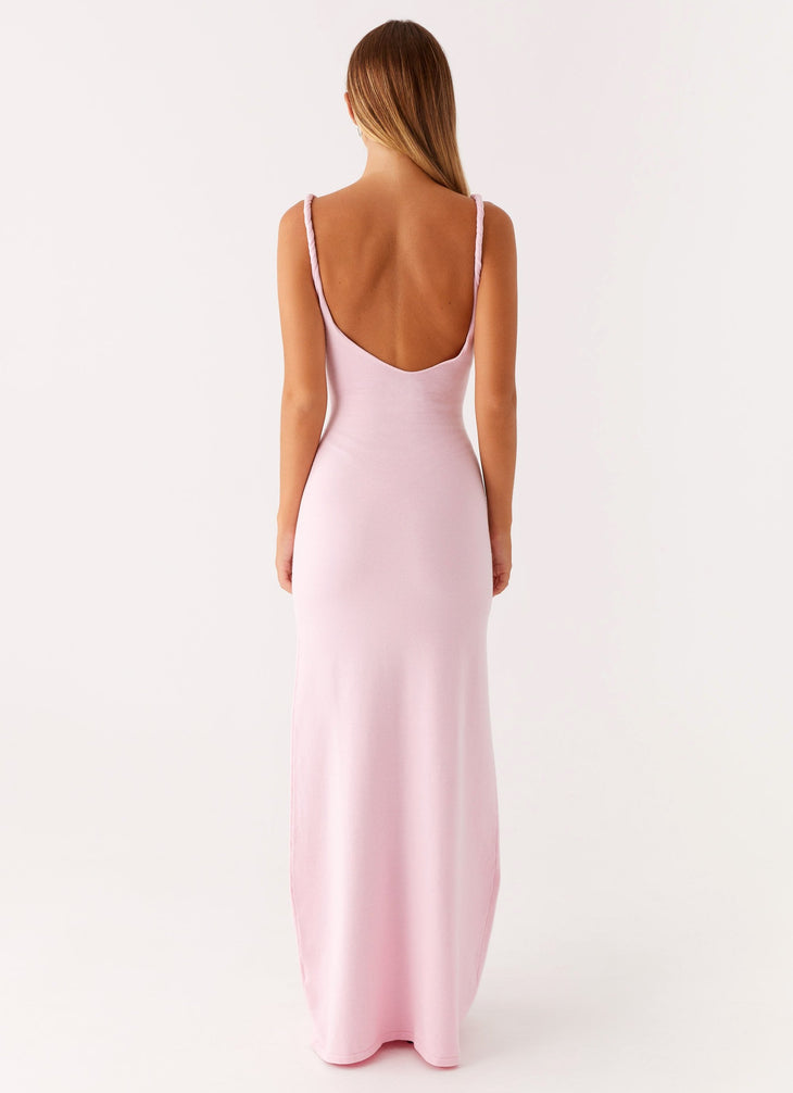 Woman wearing pink sleeveless scoop neck maxi dress — Peppermayo | Endless UAE