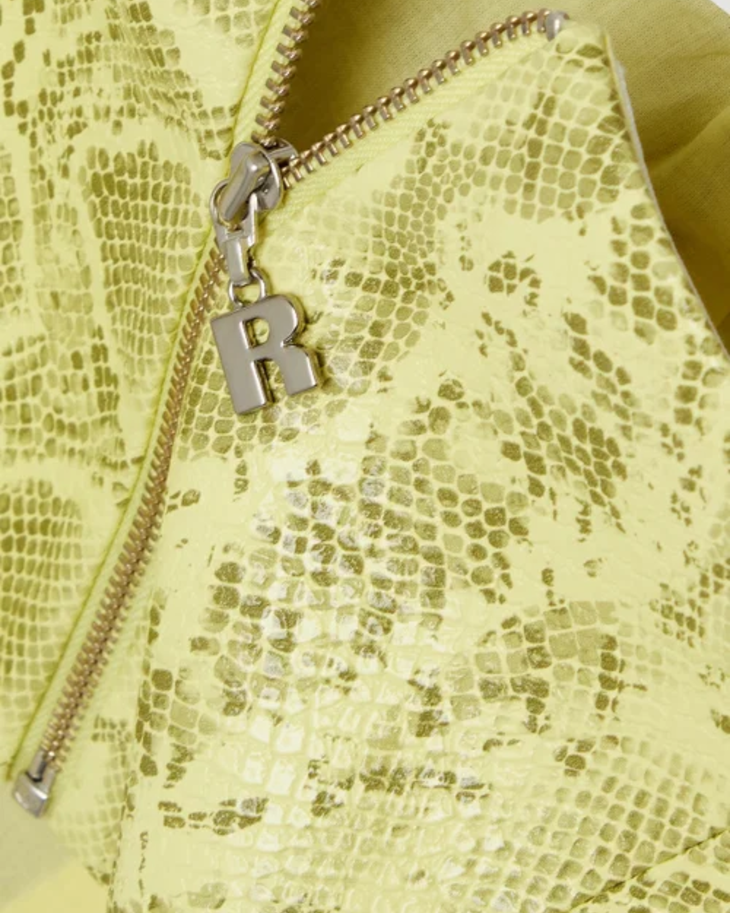 Rotate Emili lime green lace strapless cropped top with chain necklace — Rotate | Endless UAE