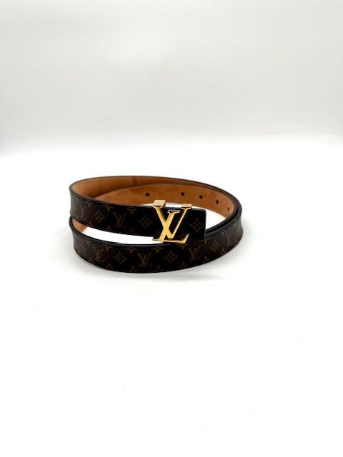 Louis Vuitton Monogram Canvas Belt with Gold LV Buckle — Louis Vuitton | Endless UAE