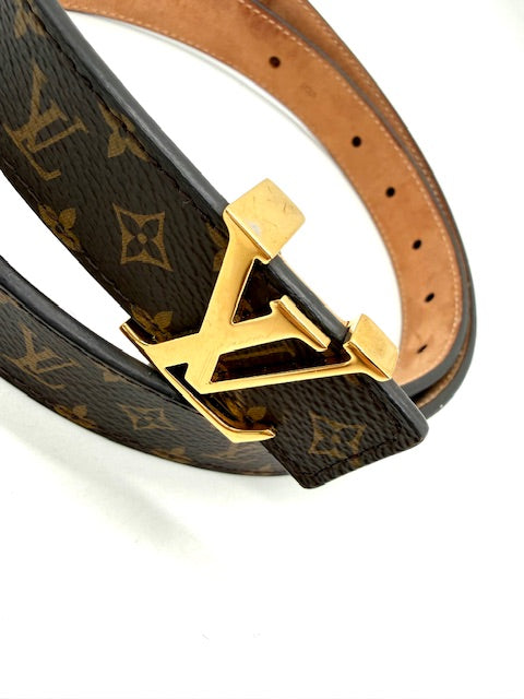 Louis Vuitton Monogram Canvas Belt with Gold LV Buckle — Louis Vuitton | Endless UAE