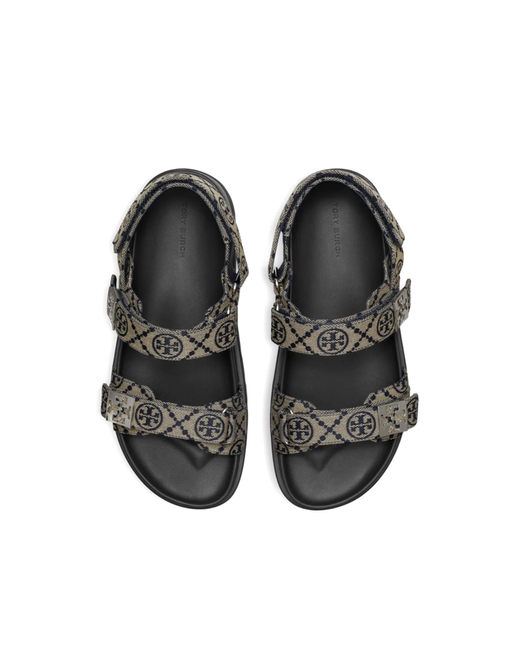Mellow Sport Sandal with monogram straps and black lug sole — Tory Burch | Endless UAE