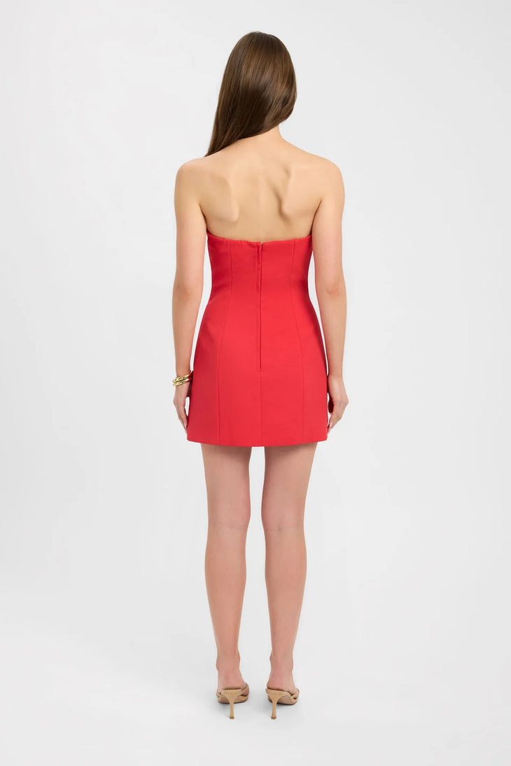 Red strapless mini dress with cutout detail — Kookai | Endless UAE