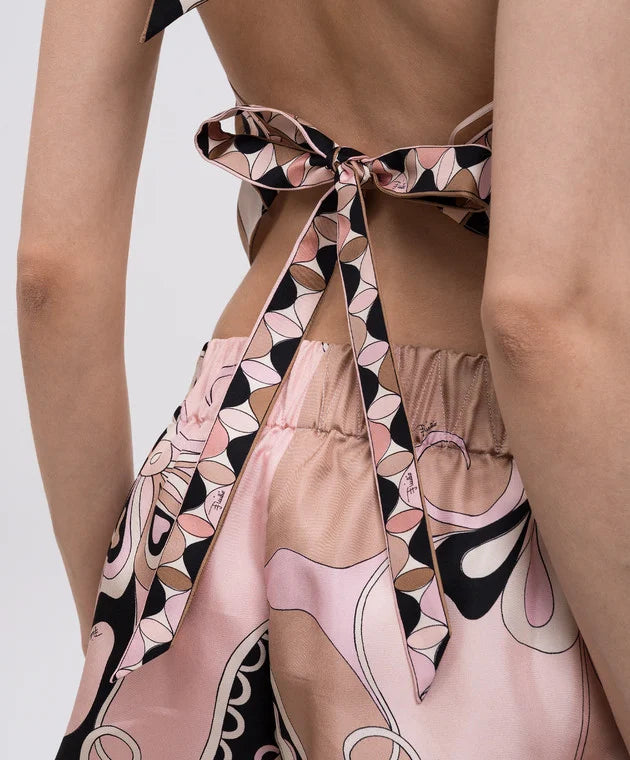 Pucci Orchidee Co-ord Set featuring halter neck top and matching skirt with abstract print — Pucci | Endless UAE