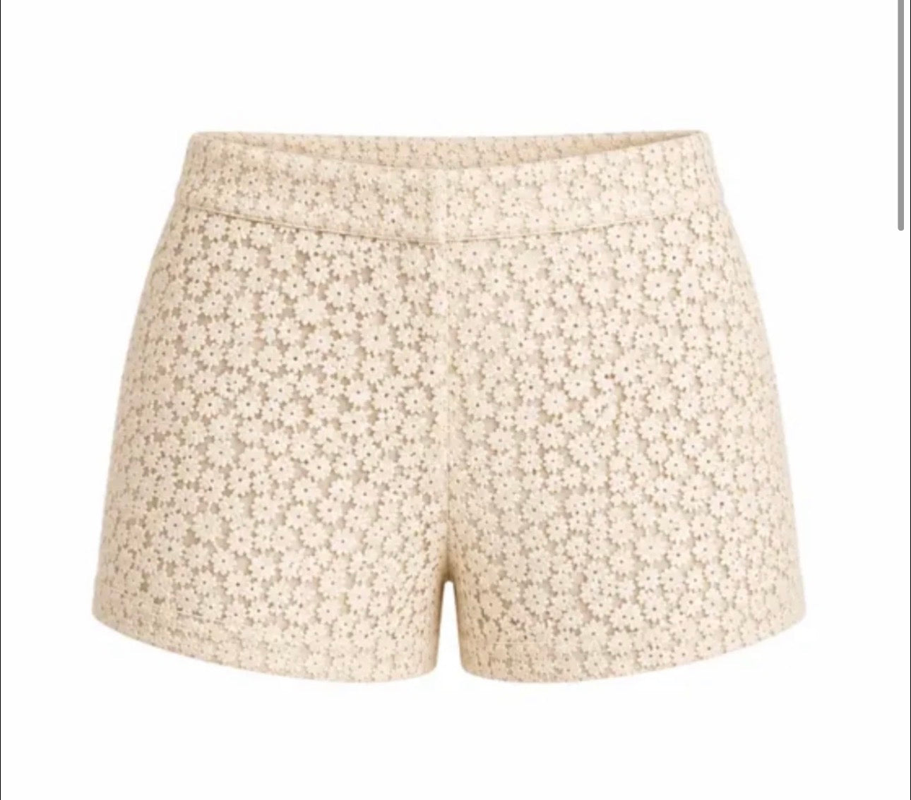 Beige speckled textured shorts with elastic waistband — Baicoz | Endless UAE