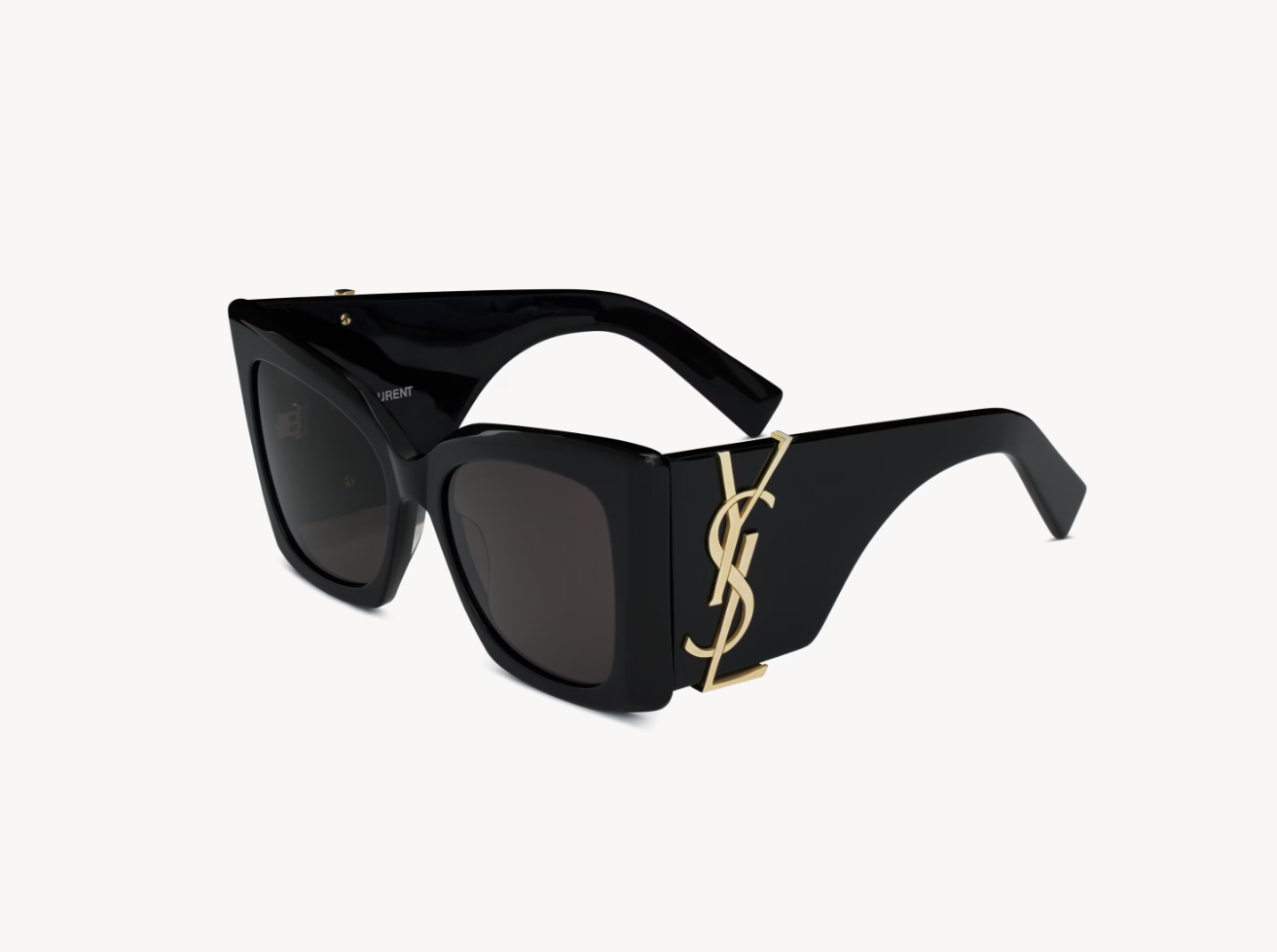 Bold black oversized square sunglasses with dark lenses — YSL | Endless UAE