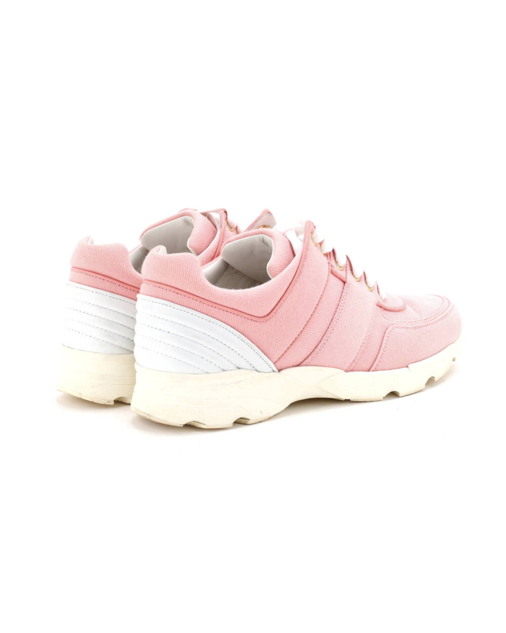 Pink Lace Up Sneakers with Cream Sole — Chanel | Endless UAE