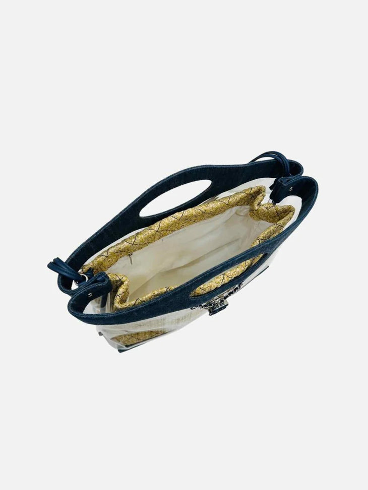 Chanel 31 PVC and Denim Shopping Tote with Raffia Insert — Chanel | Endless UAE