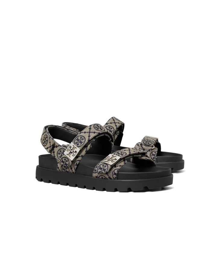 Mellow Sport Sandal with monogram straps and black lug sole — Tory Burch | Endless UAE