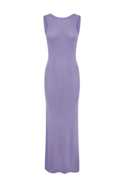 Adriana Knit Maxi Dress in lavender, sleeveless fitted silhouette — Runaway The Label | Endless UAE