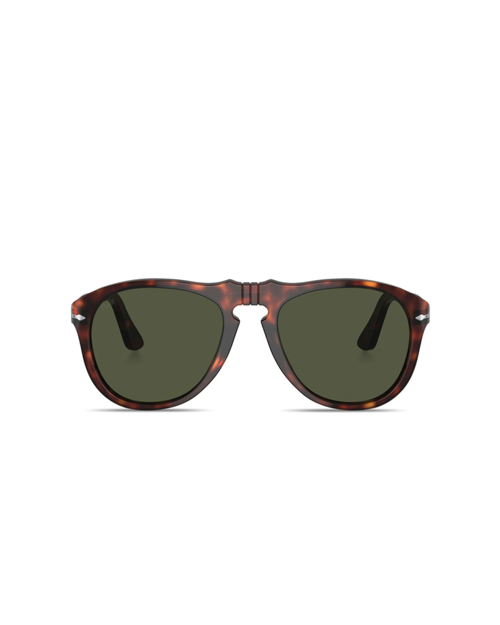 Persol 714 folding sunglasses in tortoiseshell with green lenses — Persol | Endless UAE