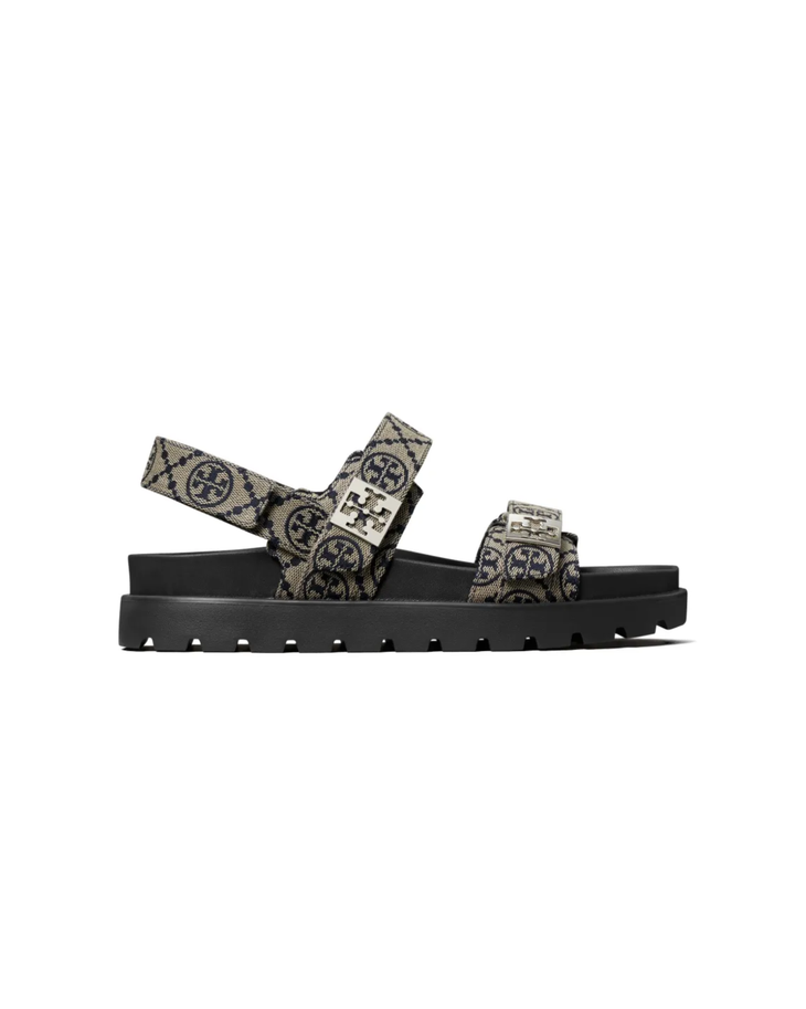 Mellow Sport Sandal with monogram straps and black lug sole — Tory Burch | Endless UAE