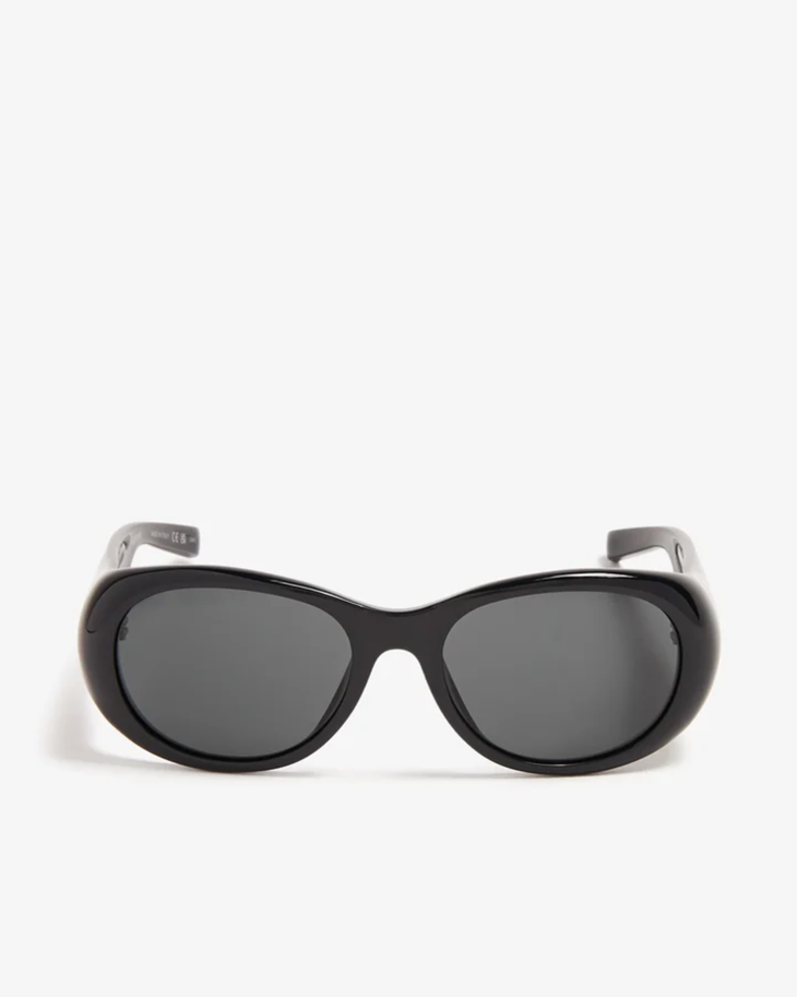 Black oval SL 736 sunglasses with dark lenses — Yves Saint Laurent | Endless UAE