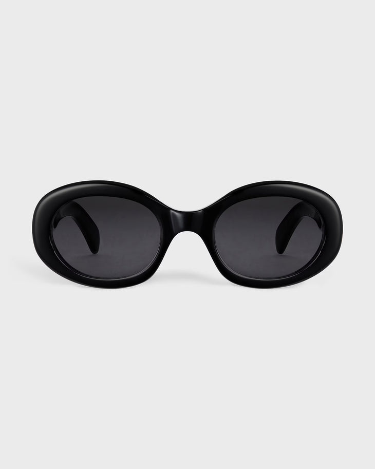 Black acetate Triomphe 01 sunglasses with gold-toned hardware — Celine | Endless UAE